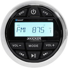 Load image into Gallery viewer, Kicker 46KMC2 Weather-Resistant Marine Grade Gauge Mount Media Center Receiver with Bluetooth Capability