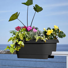 Load image into Gallery viewer, Bloem Deck Balcony Rail Planter (DR2400), Black, 24&quot;