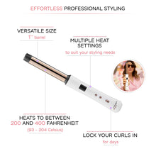 Load image into Gallery viewer, Unplugged Beauty Cordless 1 Inch Clipless Curling Wand – Hair Styling – Hair Styling Tools – Titanium Wand