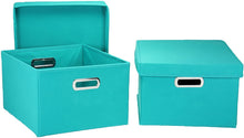 Load image into Gallery viewer, Household Essentials Fabric Storage Boxes with Lids and Handles