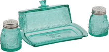 Load image into Gallery viewer, The Pioneer Woman Adeline Glass Butter Dish with Salt And Pepper Shaker Set