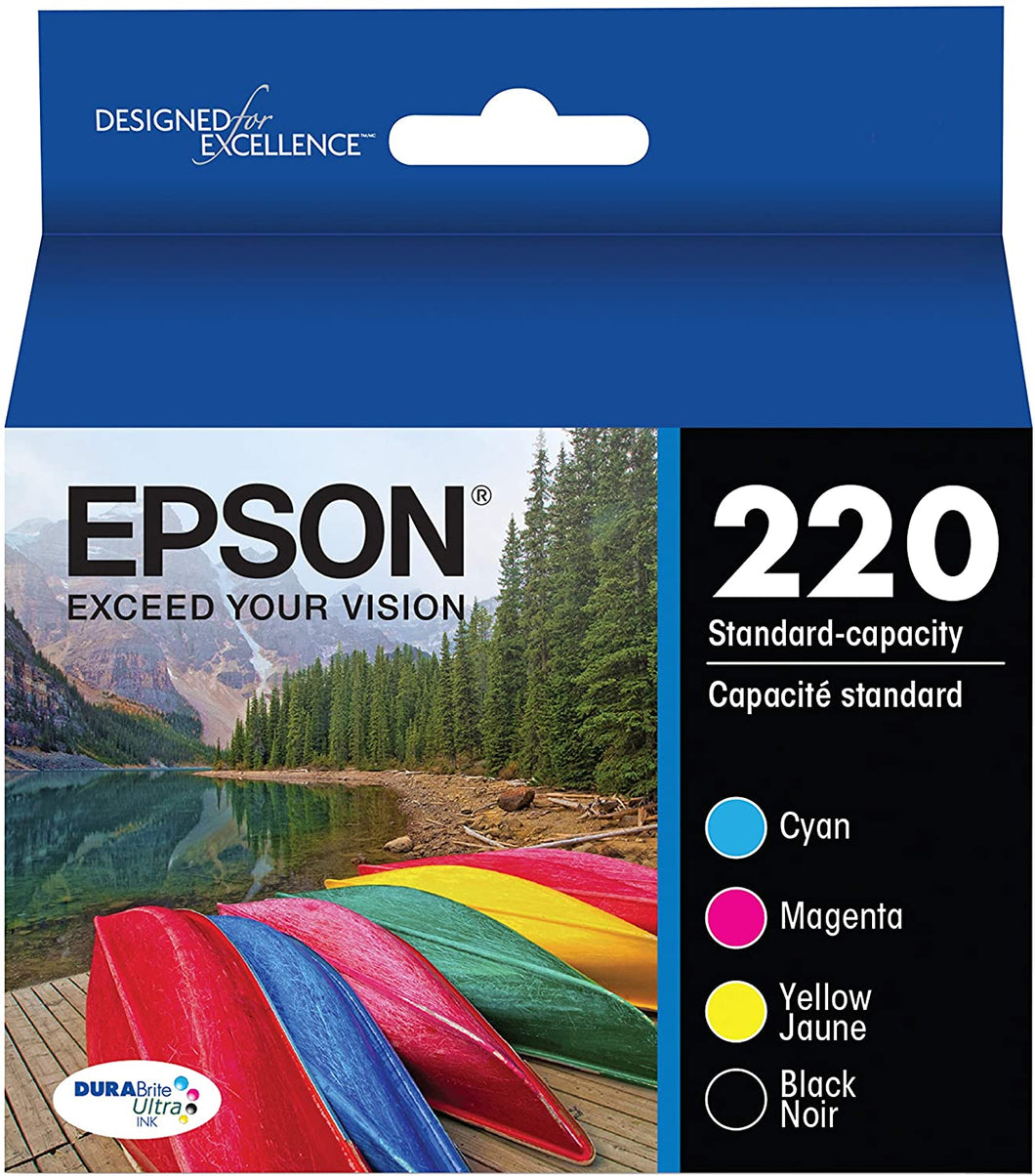Epson T220120-BCS-FF 220 DURABrite Ultra color Multi-Pack Ink Cartridges Standard-Capacity