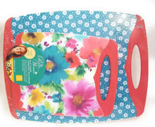 Load image into Gallery viewer, The Pioneer Woman Nonslip Cutting Board, Breezy Blossoms, set of 2 Coordinating Designs, Medium and Large Sizes