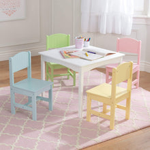 Load image into Gallery viewer, KidKraft Nantucket Table &amp; 4 Chair Set - Pastel