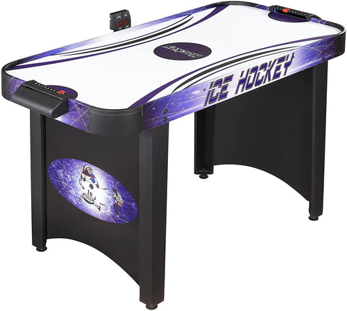 Hathaway Hat Trick 4-Ft Air Hockey Table for Kids and Adults with Electronic and Manual Scoring, Leg Levelers