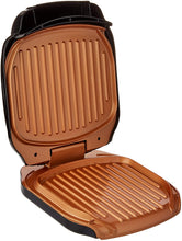 Load image into Gallery viewer, Gotham Steel 2053 Low Fat Multipurpose Sandwich Grill Nonstick Copper Coating – As Seen on TV, Large, Black
