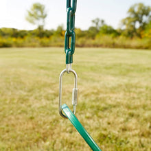Load image into Gallery viewer, Swing-N-Slide WS 5100 2 Pack of Green Swing Seats with Ring/Trapeze Combo Swing Swing Set Refresher Bundle, Green