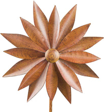 Load image into Gallery viewer, Alpine Corporation NCY354 Alpine Rustic Metal Rudbeckia Windmill Stake, 96 Inch Tall, Rusty