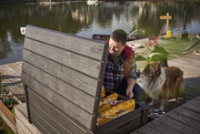 Load image into Gallery viewer, Keter Brightwood 120 Gallon Outdoor Garden Resin Patio Storage Furniture Deck Box