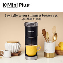 Load image into Gallery viewer, Keurig K-Mini Plus Single Serve K-Cup Pod Coffee Maker, with 6 to 12oz Brew Size, Stores up to 9 K-Cup Pods, Travel Mug Friendly