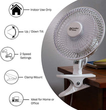 Load image into Gallery viewer, Comfort Zone CCC CZ6C 6-Inch 2-Speed Clip-On Fan