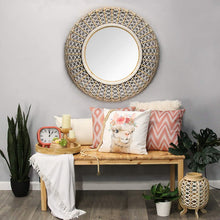Load image into Gallery viewer, Motley Lane - Cassie Wood and Jute Lantern - LED Indoor Stylish Natural wood and white Color Lanterns