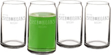 Load image into Gallery viewer, Cathy&#39;s Concepts St. Patrick&#39;s Day Shenanigans Beer Can Glass (Set of 4), 16 oz, Clear