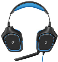 Load image into Gallery viewer, Logitech G430 7.1 DTS Headphone: X and Dolby Surround Sound Gaming Headset for PC, Playstation 4 – On-Cable Controls – Sports-Performance Ear Pads – Rotating Ear Cups – Light Weight Design, Blue/Black