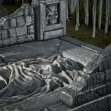 Load image into Gallery viewer, Home Accents Holiday Halloween Decor Grave Bone Crypt Ruin 48 in. Waterproof Detailed Sculpted Gray