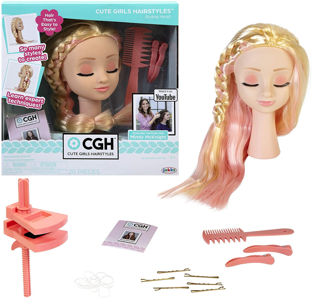 CGH Cute Girls Hairstyles! Styling Head - Straight Blonde Hair Doll