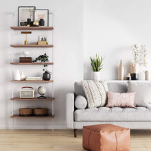 Load image into Gallery viewer, Nathan James Theo 5-Shelf Wood Ladder Bookcase