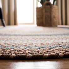 Load image into Gallery viewer, Safavieh Braided Collection BRD313A Hand Woven Brown and Multi Area Rug