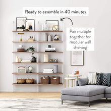 Load image into Gallery viewer, Nathan James Theo 5-Shelf Wood Ladder Bookcase