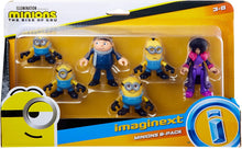 Load image into Gallery viewer, Fisher-Price Imaginext Minions The Rise of Gru Figure Pack, Set of 6 Film Character Figures for Preschool Kids Ages 3-8 Years