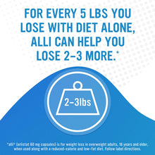 Load image into Gallery viewer, alli Diet Weight Loss Supplement Pills, Orlistat 60mg Capsules Starter Pack, Non prescription weight loss aid, 60 count