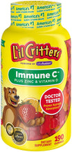 Load image into Gallery viewer, L'il Critters Kids Immune C Gummy Supplement: Vitamins C, D3 &amp; Zinc for Immune Support, 60 or 120mg Vitamin C Per Serving, 190 Count (95-190 Day Supply), from America’s No. 1 Kids Gummy Vitamin Brand