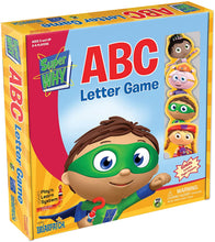 Load image into Gallery viewer, Briarpatch Super Why ABC Game PBS Kids Early Reading &amp; Spelling Development, Improve Childhood Literacy &amp; Social Skills Includes Finger Puppets
