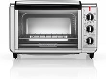 Load image into Gallery viewer, BLACK+DECKER TO3230SBD 6-Slice Convection Countertop Toaster Oven, Includes Bake Pan, Broil Rack &amp; Toasting Rack, Stainless Steel Convection Toaster Oven