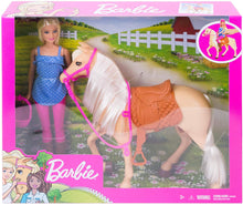 Load image into Gallery viewer, Barbie Doll, Blonde, and Horse