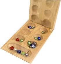Load image into Gallery viewer, Pressman Mancala - Real Wood Folding Set, with Multicolor Stones by Pressman