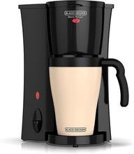 Load image into Gallery viewer, BLACK+DECKER Brew &#39;n Go Personal Coffeemaker with Travel Mug, Black/Beige, DCM18
