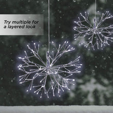 Load image into Gallery viewer, Alpine Corporation CRD100L-WT Large Christmas Snowflake Ornament with LED Lights Indoor Festive Holiday Décor, 16-Inch, White