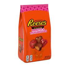 Load image into Gallery viewer, Reese's Hearts and Miniatures Assortment Milk Chocolate Peanut Candy Valentine's Day Oz. Variety Bag, butter, 25.2 Ounce
