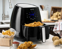 Load image into Gallery viewer, Gourmia GAF570 4.5 Qt Digital Air Fryer | Oil-Free Healthy Cooking | 8 Preset Cook Modes | Removable Dishwasher-Safe Basket | Free Recipe Book Included