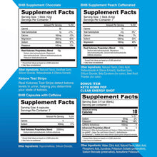Load image into Gallery viewer, Real Ketones™ - 7 Day Keto Starter Bundle Kit - Exogenous Ketone BHB Stick Packets, BHB Pills, 15 Urine Test Strips and a Energy Shot Drink