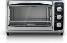 Load image into Gallery viewer, BLACK+DECKER TO1675B 6-Slice Convection Countertop Toaster Oven, Includes Bake Pan, Broil Rack &amp; Toasting Rack, Stainless Steel/Black Convection Toaster Oven