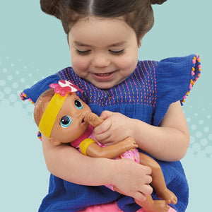 Baby Alive Sweet ‘n Snuggly Baby, Soft-Bodied Washable Doll, Includes Bottle, First Baby Doll Toy for Kids 18 Months Old and Up