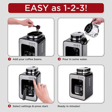 Load image into Gallery viewer, Best Choice Products 600W 4-Cup Automatic Kitchen Coffee Maker for Whole Beans or Ground Coffee w/Built-In Grinder, 2 Intensity Levels, Glass Pot, Auto Drip, Warm Plate, Scoop, Brush