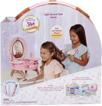 Load image into Gallery viewer, Disney Princess Vanity Style Collection Light Up and Style Vanity - Lights &amp; Realistic Sound Styling Tools