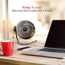 Load image into Gallery viewer, Vornado Pivot3 Compact Air Circulator Fan with Pivoting Axis, 3 Speed Settings, Removable Grill for Cleaning