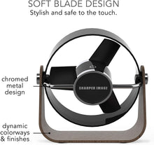 Load image into Gallery viewer, Sharper Image SBS2-SI Medium Personal Fan with Soft Blades, Touch Control, Quiet Operation, 5V Wall Adapter, 6 ft. USB Cable