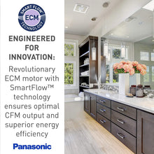 Load image into Gallery viewer, Panasonic FV-0511VQC1 WhisperSense DC Ventilation Fan, 50-80-110 CFM