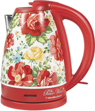 Load image into Gallery viewer, The Pioneer Woman 1.7 Liter Vintage Floral Electric Kettle, Model 40970 by Hamilton Beach