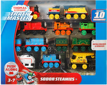 Load image into Gallery viewer, Thomas &amp; Friends TrackMaster Push Along Metal Sodor Steamies 10 Pack Train Engines