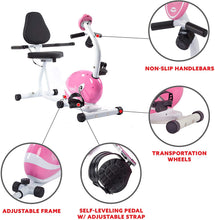 Load image into Gallery viewer, Sunny Health &amp; Fitness P8400 Sunny Health &amp; Fitness Magnetic Recumbent Bike Exe, Pink