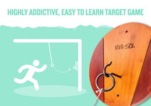 Load image into Gallery viewer, Viva Sol Premium All-Wood Walnut Finish Hook and Ring Target Game for Use Indoors and Outdoors
