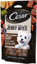 Load image into Gallery viewer, Cesar Grain Free Jerky Bites/Beef and Sweet Potato Dog Treats, 8 oz.