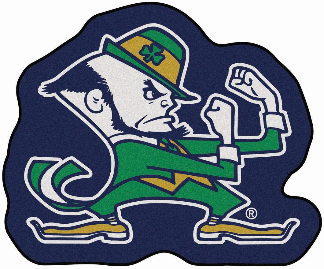 FANMATS NCAA Notre Dame College Sports Team Logo Nylon Carpet Home Decorative Area Rug Entry Mascot Floor Mat