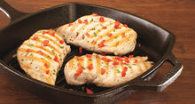 Load image into Gallery viewer, Lodge L8SGP3ASHH41B Cast Iron Square Grill Pan with Red Silicone Hot Handle Holder, Pre-Seasoned, 10.5-inch