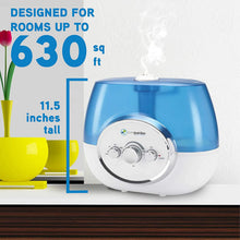 Load image into Gallery viewer, Pure Guardian H1510 Ultrasonic Warm and Cool Mist Humidifier, 100 Hrs. Run Time, 1.5 Gal. Tank Capacity, 630 Sq. Ft. Coverage, Large Rooms, Quiet, Filter Free, Treated Tank Resists Mold